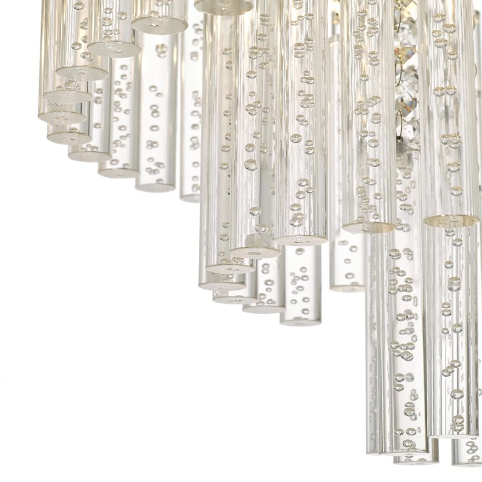 Paulita Bathroom 5 Light Flush Polished Chrome Glass IP44 - Image 3