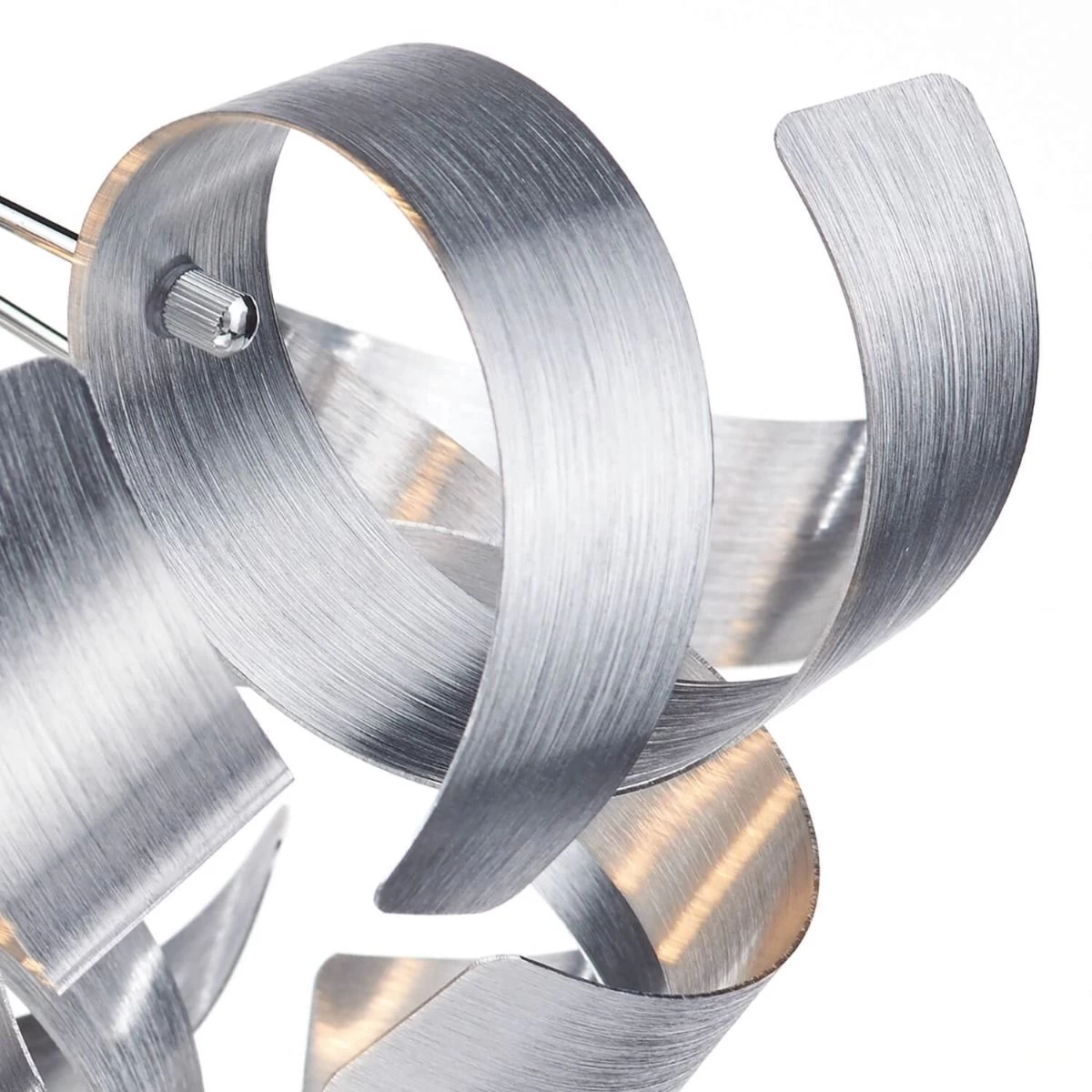 Rawley 4 Light Flush Brushed Aluminium 40cm - Image 3