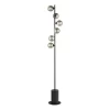Spiral 6 Light Floor Lamp Matt Black Smoked Glass