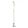Spiral 6 Light Floor Lamp Polished Chrome Opal Glass