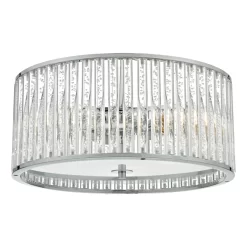 Zeto Bathroom 4 Light Flush Polished Chrome & Acrylic Rods IP44